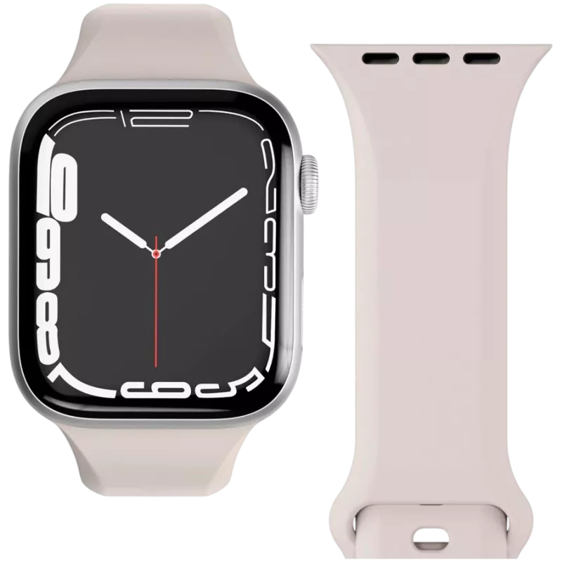 VONMÄHLEN Classic Band 2 for Apple Watch 44mm, 45mm, 49mm, One Size, Cream