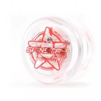 YoYoFactory Spinstar Glow-in-the-Dark Red Yo-Yo for Beginners to Intermediate