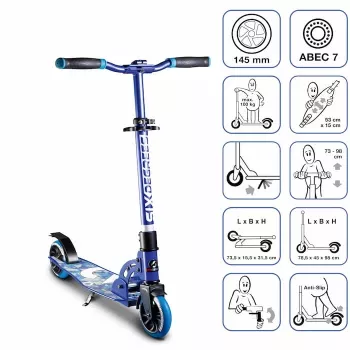 MUUWMI Six Degrees Aluminium Scooter 145 mm, Blue