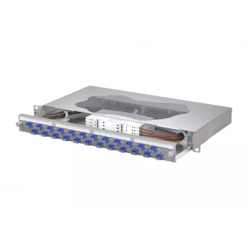 METZ CONNECT Splice Patch Panel 24xLC-Duplex OS2 Singlemode 1U 19 inch Rack Mount 1504697424-E