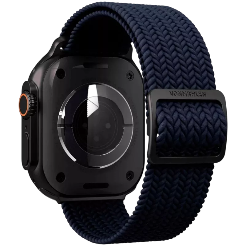 VONMÄHLEN Woven Loop for 44/45/46/49mm Apple Watch, Navy Black