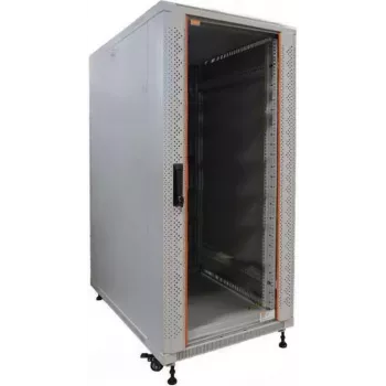 IT-BUDGET 19 inch Server Rack SRK - 27U - 600x1000 mm - Glass/Solid Steel Door - Assembled - Light Grey 99ITB19SRK27610GGNM