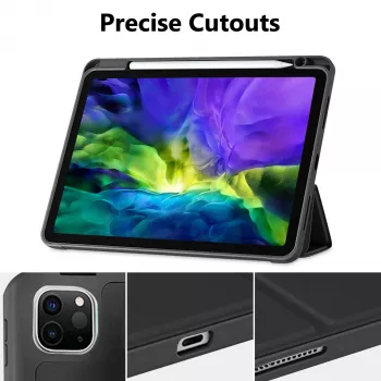 MRDISC Flip Cover Case for Apple iPad Pro M4 - Black TPU MG-FLIPIPADPM4
