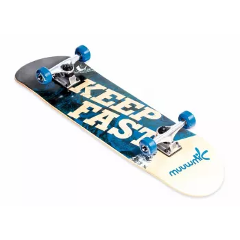 MUUWMI AU 561 Complete Skateboard with Carrying Bag, ABEC 5, Wave