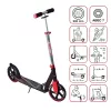 MUUWMI AU 565 Aluminium Kick Scooter, Red, 205 mm Wheels