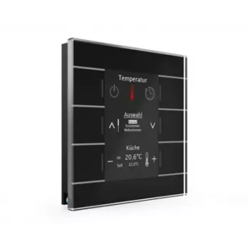 MDT BE-GBZS.01S KNX Glass Smart Control Panel with Color Display, Black