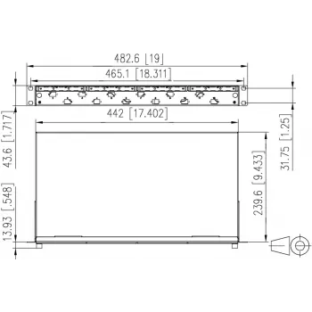 METZ CONNECT Fiber Optic Splice Patch Panel 6xLC-D OS2 1U Rack Mount 1504697406-F