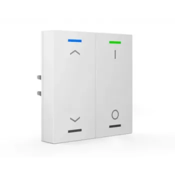 MDT BE-TAL55T2.C1 KNX Push-Button Light 55 2-Gang RGB-W Temperature Sensor Pure White Glossy