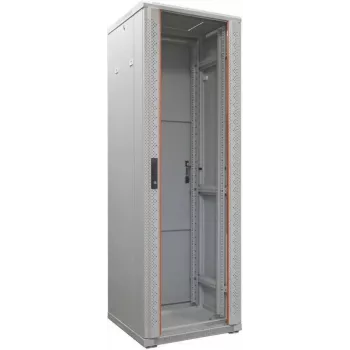 IT-BUDGET 19 inch Network Cabinet SRK - 38U - 600x800 mm - Glass/Solid Door - Assembled - Light Grey 99ITB19SRK3868GGNM