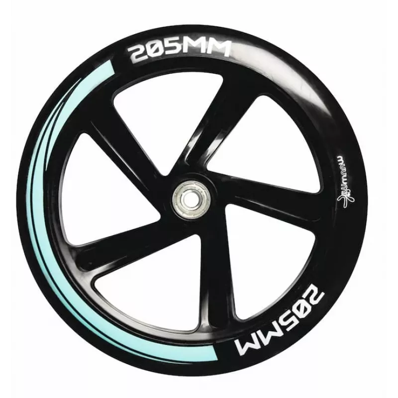 MUUWMI AU 566 Aluminium Kick Scooter, Turquoise, 205 mm Wheels