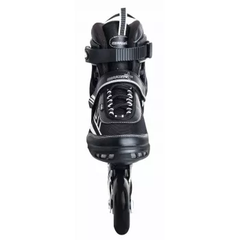 MUUWMI AU 442 Inline Skates, Size EU 42, Black/White, ABEC 7 Bearings, 80mm Wheels, Aluminum Frame