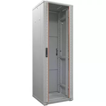 IT-BUDGET 19 inch Server Rack SRK 42U 600x1000 mm Glass/Solid Door Flatpack Light Grey 90ITB19SRK42610GGN