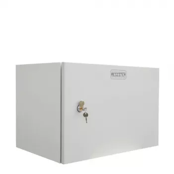 IT-BUDGET 19 inch Wall-Mount Network Cabinet Easy - Solid Sheet Metal Door - 6U - W 600 x D 400 mm - Sheet Steel - Light Grey (90RR19CWV664MG)