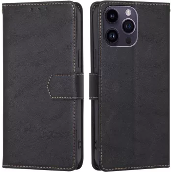CYOO Premium BookCase Wallet Case for Apple iPhone 14 Pro Max - Black CY122794
