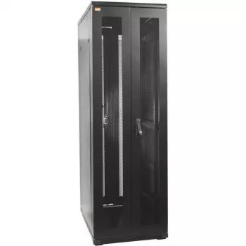 IT-BUDGET 19 inch Network Cabinet SRK - 42U - 600x800 mm - Perforated Double Doors Front and Rear - Assembled - Black 99ITB19SRK4268DTSNM