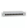 IT-BUDGET 10 inch Patch Panel - Shielded - Cat.6A - 500MHz - 12 Port RJ45 - PoE+ Capable - 1U - Grey (90ITB10PP6AG)