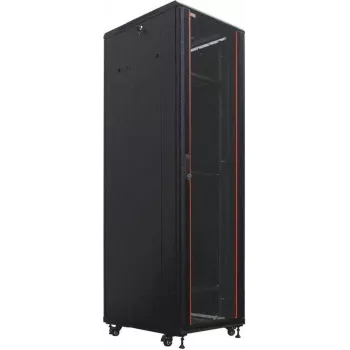 IT-BUDGET 19 inch Server Cabinet SRK - 42U - 600x1000 mm - Glass/Solid Steel Doors - Assembled - Black 99ITB19SRK42610GSNM