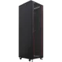 IT-BUDGET 19 inch Server Cabinet SRK - 42U - 600x1000 mm - Glass/Solid Steel Doors - Assembled - Black 99ITB19SRK42610GSNM