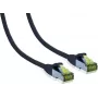 IT-BUDGET Solid Copper Premium Patch Cable Cat.6A with Cat.7 Raw Cable 600 MHz Halogen-Free PoE+ 10GBit Black 5 m 90ITB6A7PK5S