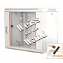 IT-BUDGET 19-Inch Network Cabinet SWA - 12U - 570x600 mm - Glass Door - Removable Sides - Wall/Floor Mount - Accessory Set - Pure White (90ITB19WS1266GW)