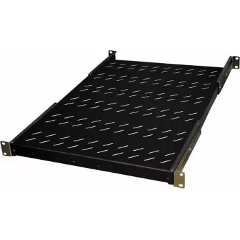 IT-BUDGET 19 inch Fixed Shelf / Equipment Tray - 150 kg Load Capacity - 650 mm Depth - Depth-Variable Mounting - Black (90ITB19FBX650S)