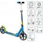 MUUWMI AU 522 Aluminium Kick Scooter 205 mm Green-Blue-Black