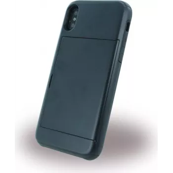 CYOO Slid Style Card Slot Hard Cover for Apple iPhone X - Black