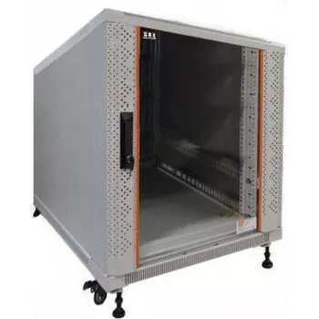 IT-BUDGET 19-Inch Server Rack SRK 12U 600x1000 mm Glass Front Door Light Grey 90ITB19SRK12610GGN