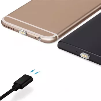 CYOO Magnetic USB Charging & Data Cable - 2-in-1 Micro USB & Lightning to USB - 1m - Black