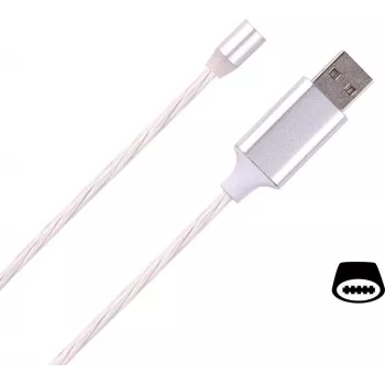 CYOO Flow Light Magnet USB Type-C Cable 1m White LED Charging Data Sync CY121476