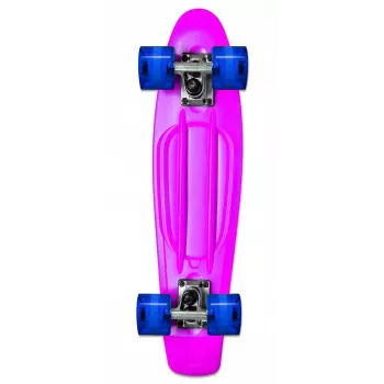 NORULES No Rules AU 349 Mini Cruiser Skateboard with Light-Up Wheels, Pink