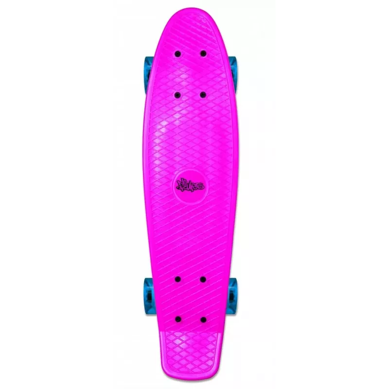 NORULES No Rules AU 349 Mini Cruiser Skateboard with Light-Up Wheels, Pink