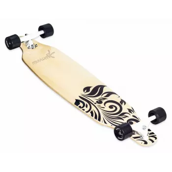 MUUWMI AU 559 Longboard Skateboard, 8-Ply Maple Deck, ABEC 7 Bearings, 70mm Wheels, Wood