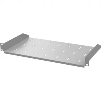IT-BUDGET 19 inch Fixed Shelf 250 mm Depth 1U 15 kg Load Capacity Light Grey 90ITB19FB250G