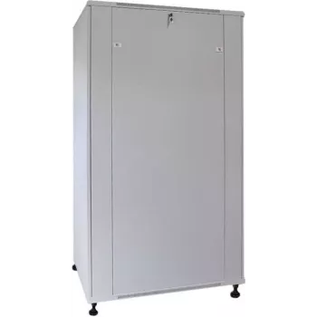IT-BUDGET 19 inch Network Cabinet SRK - 22U - 600x800 mm - Glass/Solid Door - Flatpack - Light Grey 90ITB19SRK2268GGN