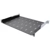 IT-BUDGET 19 inch Rack Shelf / Device Tray - 40 kg Load Capacity - 350 mm Depth - Depth-Variable Mounting - Black (90ITB19FB350S)