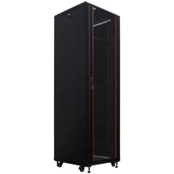 IT-BUDGET 19 inch Network Cabinet SRK, 38U, 600x800 mm, Glass/Steel Door, Flatpack, Black 90ITB19SRK3868GSN