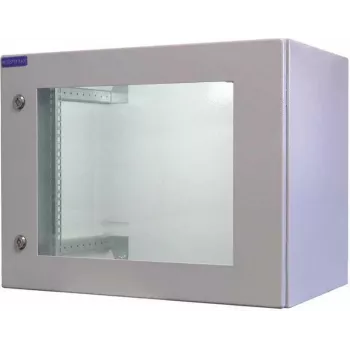 RESISTER 19 inch Network Cabinet PRO - IP66 Outdoor & Industrial - Viewing Door - 9U - 600x400 mm - Light Grey (90RR19WV94GG)