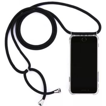 CYOO Necklace Case+ Handykette for Samsung Galaxy S10e - Black Silicone with Lanyard (CY121018)
