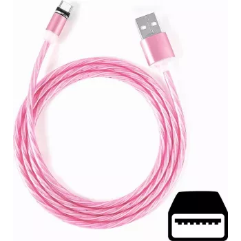 CYOO Flow Light Micro USB Charging Cable 1m Pink with Flowing Light Effect CY121350