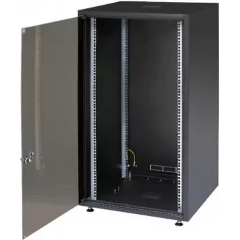 IT-BUDGET 19 inch Server Cabinet SJB - 18U - 600x800 mm - Glass Door - Rear Panel - Black (W-SJB6080-18S-161)