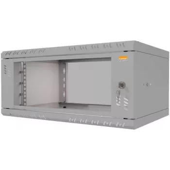 IT-BUDGET 19-Wall Mount Cabinet TAUNUS 4U 350mm Depth Glass Door Light Grey 90ITB19435GG