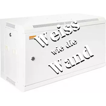 IT-BUDGET 19 inch Wall-Mount Network Cabinet SWA - 6U - 600x300 mm - Solid Steel Door - Removable Side Panels - Accessory Set - Pure White (90ITB19WS663MW)
