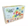 Gerardo's Toys Soft Building Blocks Set with Wheels, 21 Pieces (15 Blocks + 6 Wheel Parts)