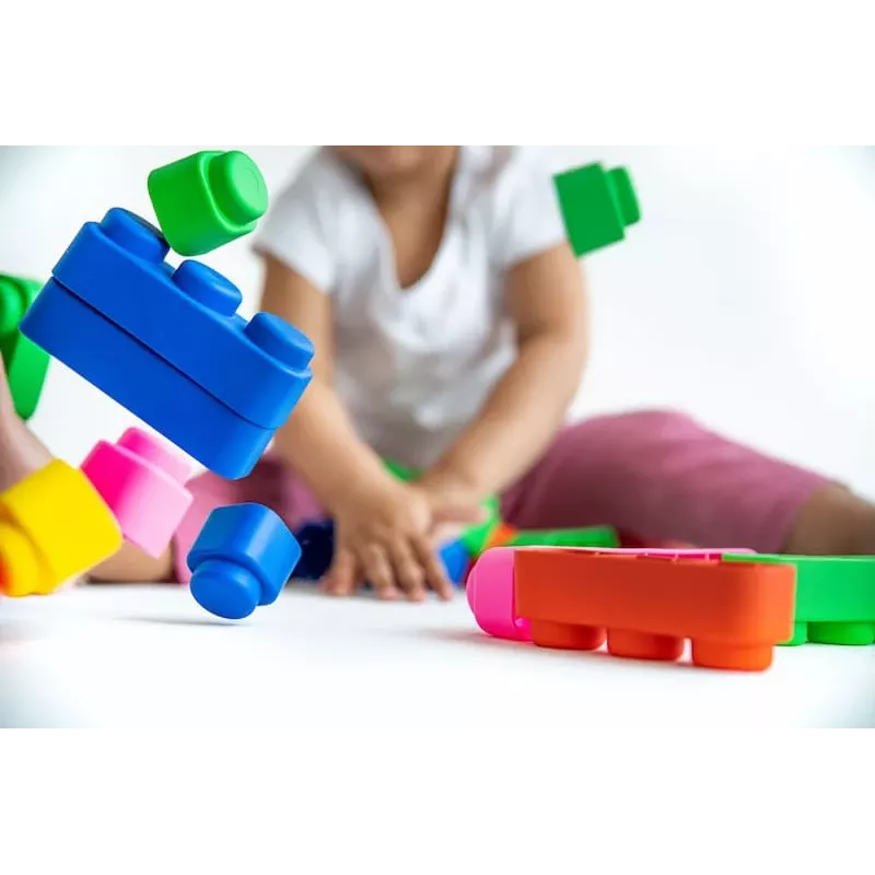 Gerardo's Toys Soft Building Blocks Set, 71 Pieces, EVA Foam, Multi-color