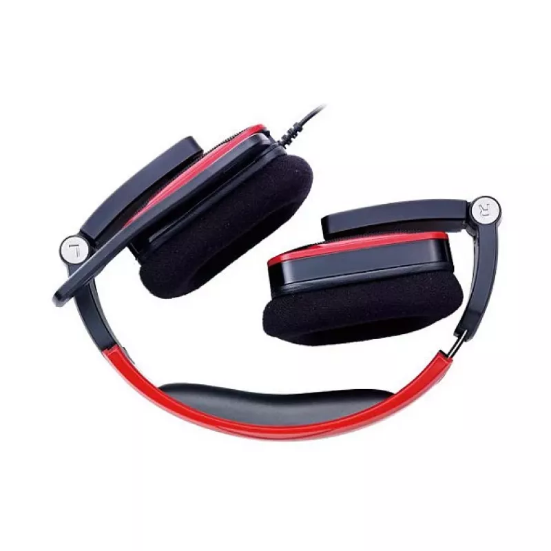 Thermaltake Tt eSPORTS SHOCK Gaming Headset - Royal Red, Wired 3.5mm, Over-Ear, Retractable Mic, Foldable
