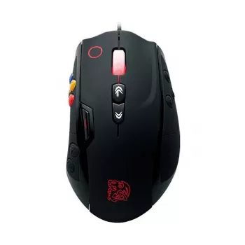 Thermaltake VOLOS Black Laser Gaming Mouse, 6500 DPI, 14 Buttons, Wired