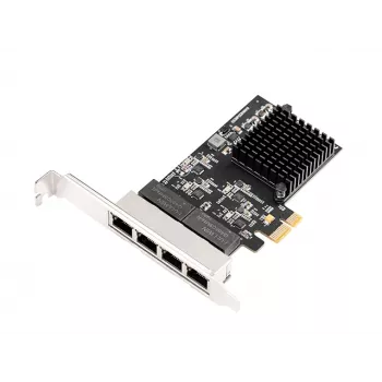 EXSYS EX-6083 PCIe x4 Gigabit Ethernet 4-Port Low Profile Network Interface Card