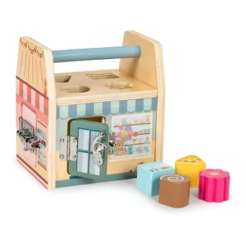 Gerardo's Toys Wooden Lock House Activity Toy for Toddlers 18m+