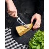 SAMURA Harakiri Cheese Knife 135 mm AUS-8 Steel Serrated Black ABS Handle